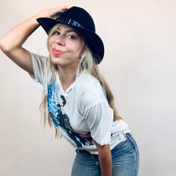 NWOT Women's The Kooples Wool Leather brimmed Hat - Picture 3 of 8